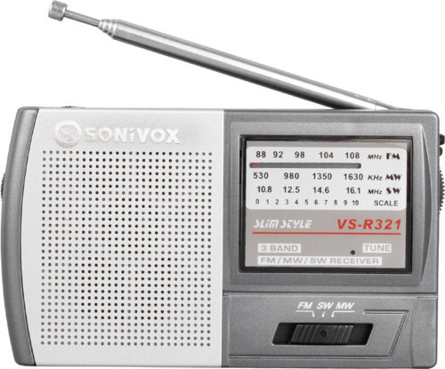 Vs-r321 Gri Renk Mini Cep Radyosu Deprem Çantasına Uygun Fm Radyo