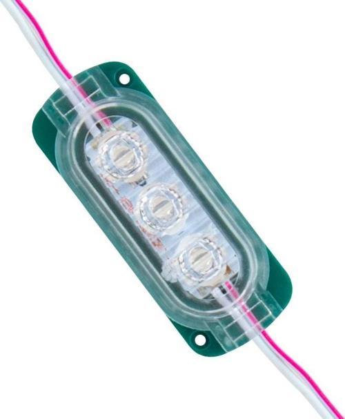 12 Volt 0.6 Watt Yeşil 2835 65X25 Mm 120 Lümen 160 Derece Mercekli Modül Led