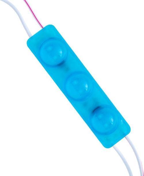 12 Volt 1.5 Watt Mavi Yanıp Sönen Parlak Tek Renk 2835 69 X 16 Mm IP65 Lümen 160 Derece Modül Led