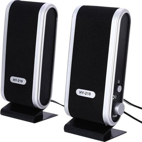 Ayt Magicvoice HY-218 Siyah 1+1 İnce Tasarım USB 2.0 Hoparlör Bilgisayar Pc Yanı Ses Sistemi Hoparlör