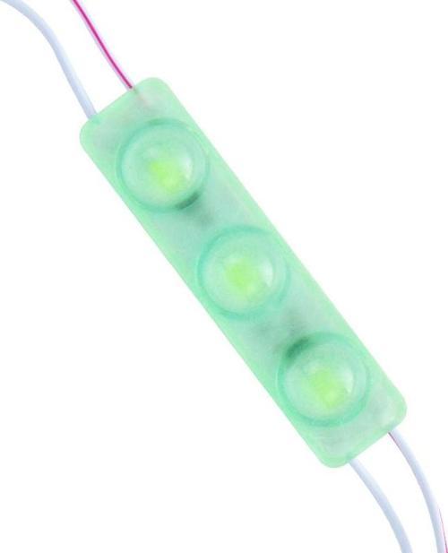 12 Volt 1.5 Watt Yeşil Yanıp Sönen Parlak Tek Renk 2835 69 X 16 Mm Lümen 160 Derece Mercekli Modül Led