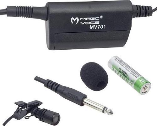 MM-701 Kablolu 600 Ohm Yaka Mikrofonu 6.3mm Jack Girişli Condenser Mikrofon Taşıma Çantalı