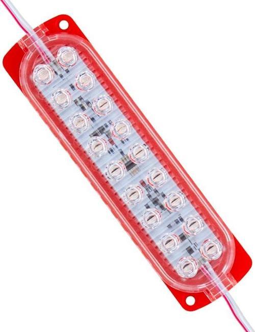 12 Volt 3.6 Watt Kırmızı Flaşlı Yanıp Sönen 2835 Mercekli Modül Led 12V