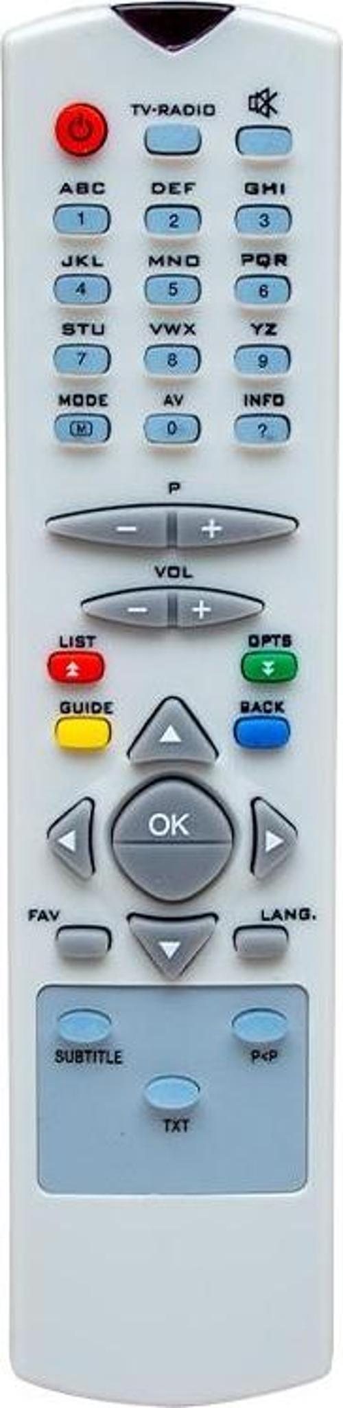 Ayt Digiturk Zap Rc-2540 Dcr 9001-9002 Vestel 35100 Uydu Alıcı Kumandası 