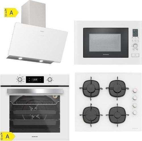 BO6504W01 - CS5349W01 - 3457 Soho 60 - MW9018W01 Beyaz Cam Ankastre Set