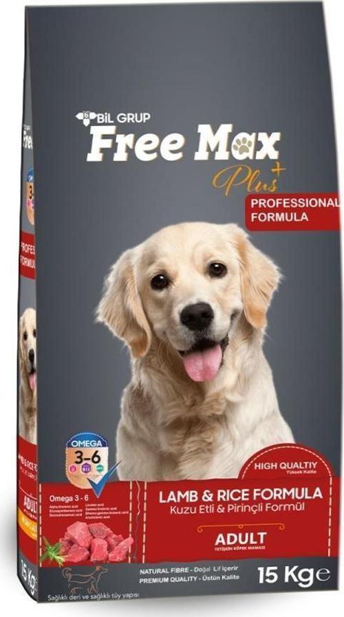 Free Max Kuzu Etli Yetişkin Kuru Köpek Maması 15 Kg
