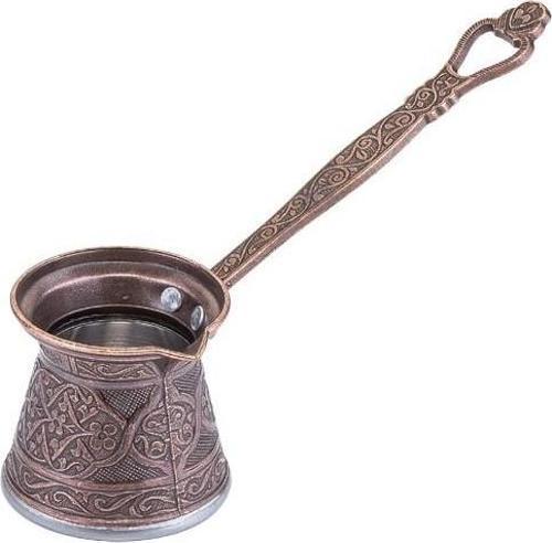 Döküm bakır cezve 4 no - saplı bakır cezve 4 fincanlık
