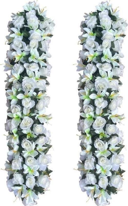Yapay Çiçek Tak Organizasyon Çiçeği Nişan Masası Çiçek Süsleme 150*30 cm