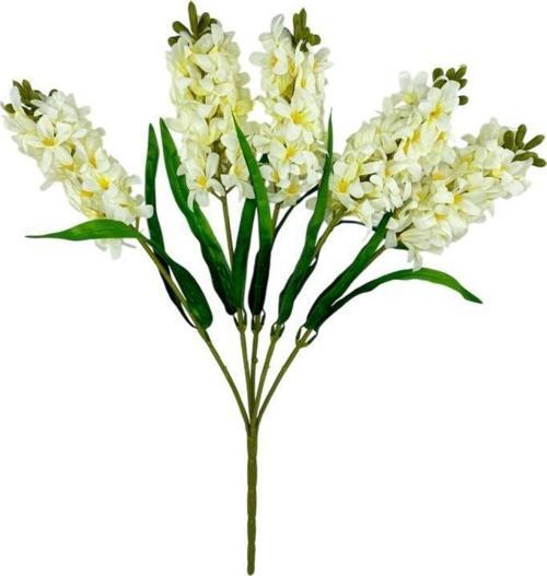 Yapay Çiçek Sümbül Demeti Beyaz 55*40cm 1.Kalite