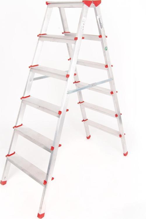 Alüminyum Çift Çıkışlı 6 Basamaklı Merdiven (137cm) (Accm.04)