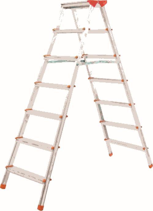 Alüminyum Çift Çıkışlı 7 Basamaklı Merdiven (157 Cm) (Accm.05)