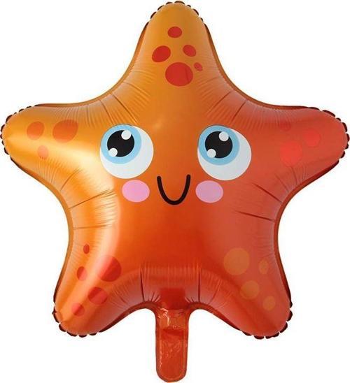 Gülümseyen Denizler Alemi Starfish Deniz Yıldızı Şeklinde Folyo Balon 61 x 61 cm 1 Adet Hawa