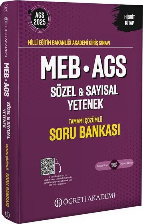 2025 MEB-AGS Soru Bankası Tamamı Çözümlü Sözel-Sayısal Yetenek