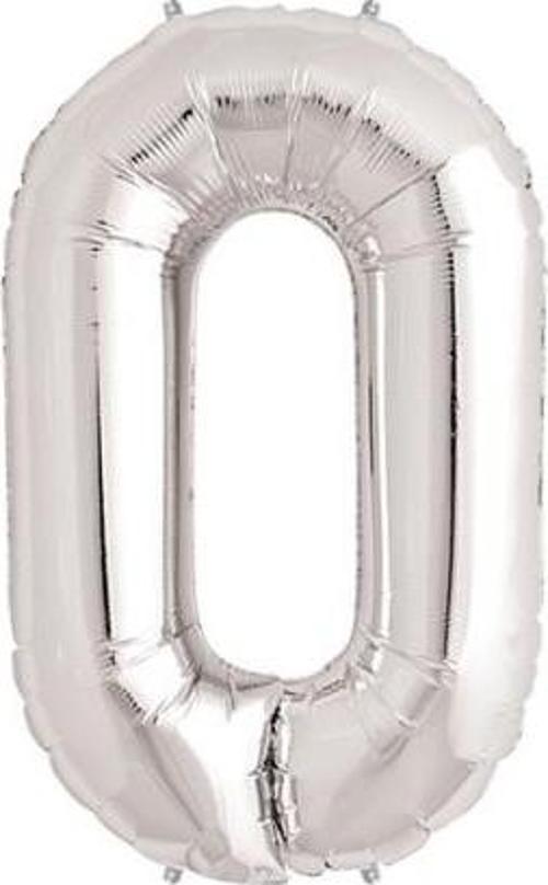 Gümüş Rengi Folyo Rakam Balon 1 Metre