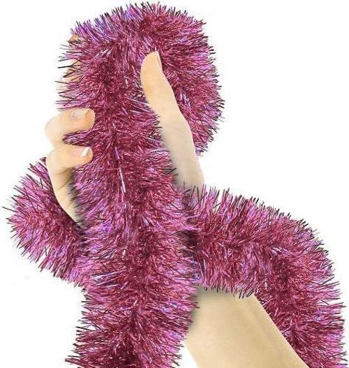 Simli Parti Süsü 2 Metre Pembe