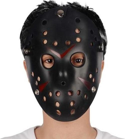 Siyah Kırmızı Çizgili Jason Hannibal Maskesi