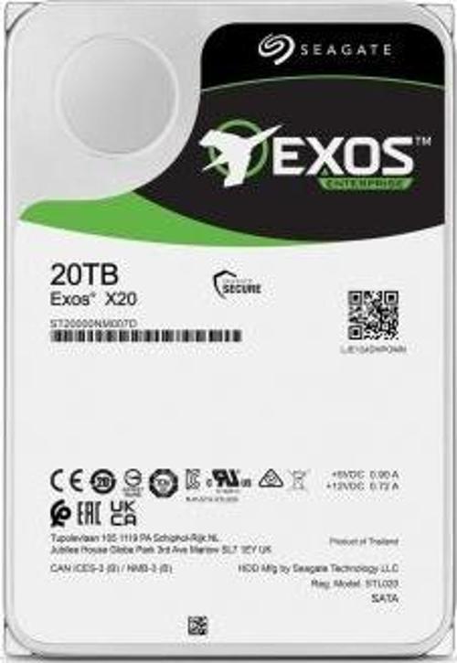 Exos X20 ST20000NM007D 20TB 256MB 3.5” SATA 3 7/24 Güvenlik Diski