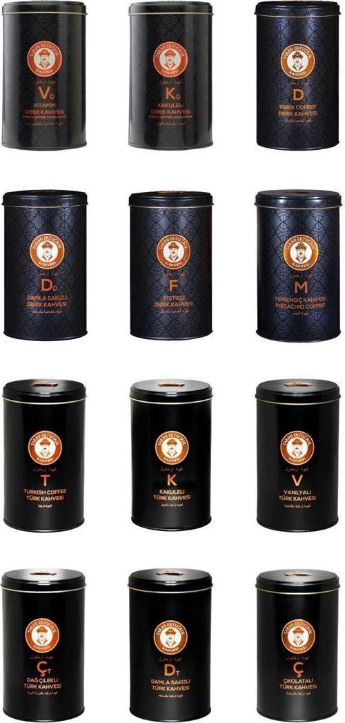 Tanışma Seti Türk Ve Dibek Kahvesi Çeşitleri Teneke 250 G - 12 Çeşit