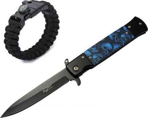 İsme Özel Samurai Çakı Kurukafa Blu