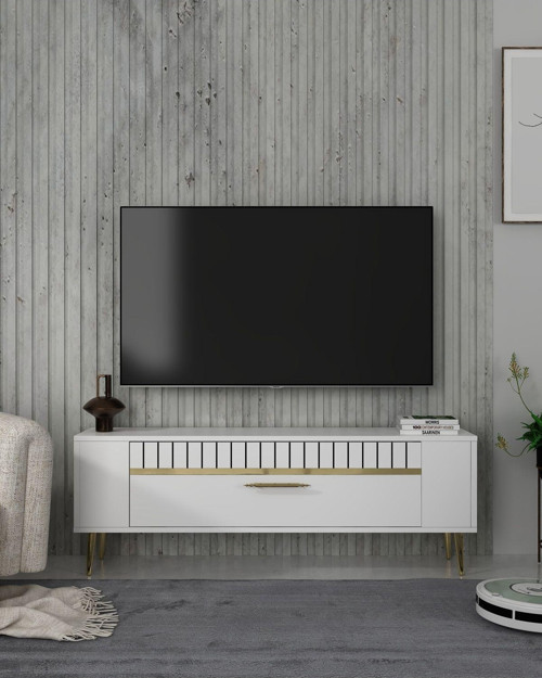 Retrolp1Dd Tv Sehpasi Beyaz-Altin