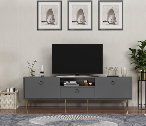 Solle 180 Cm Tv Sehpasi Antrasi̇T