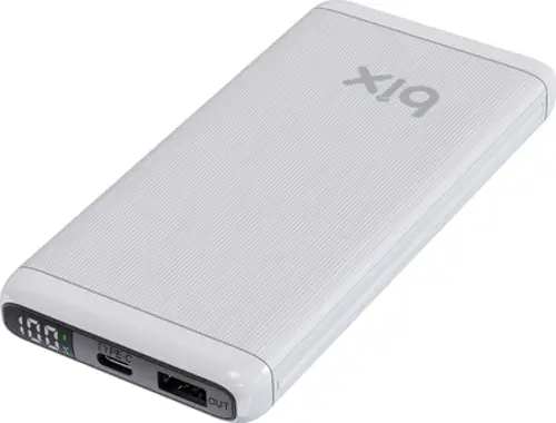 BXPB11 10000MAH 20W Pd Type-C ve Usb-A Scp 22.5W Qc 3.0 18W Çift Çıkışlı LED Ekranlı Powerbank Beyaz