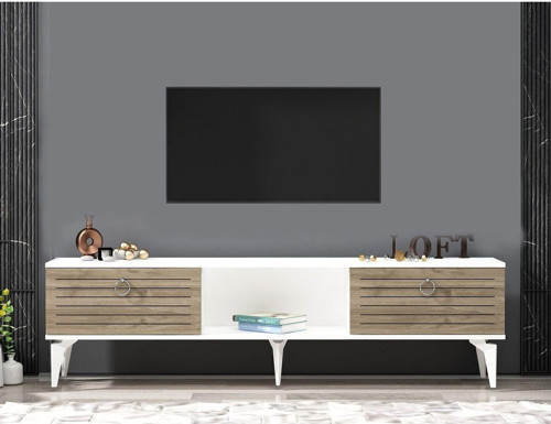 Arona Tv Sehpasi (Alt Modül) Beyaz Cevi̇Z