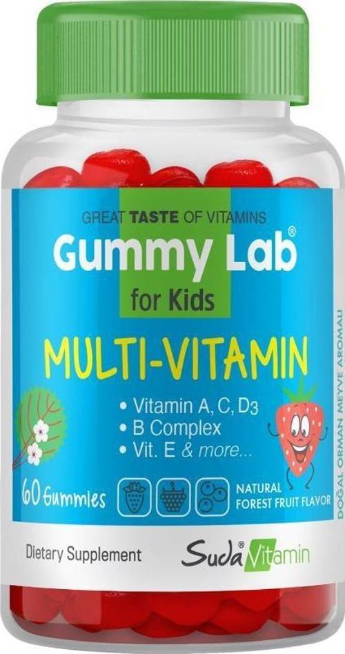 Gummy Lab Multivitamin Çocuk 60 Gummies | Çilek Aromalı