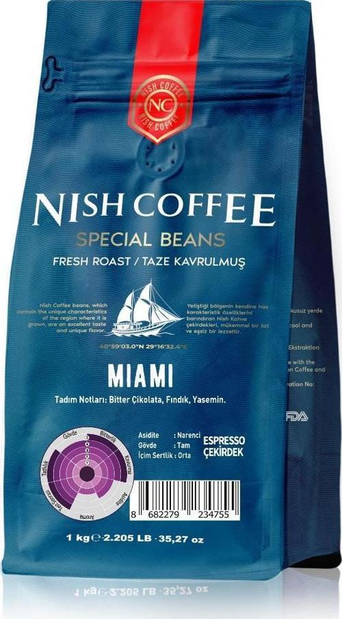 Nish Espresso Miami Kahve 1 Kg