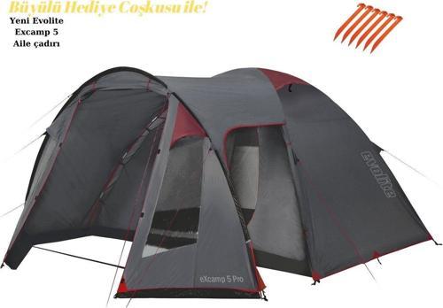 Excamp 5 Pro Sun Fresh Aile Çadırı UPF80(Evolite 6'LI ÇADIR KAZIĞI)