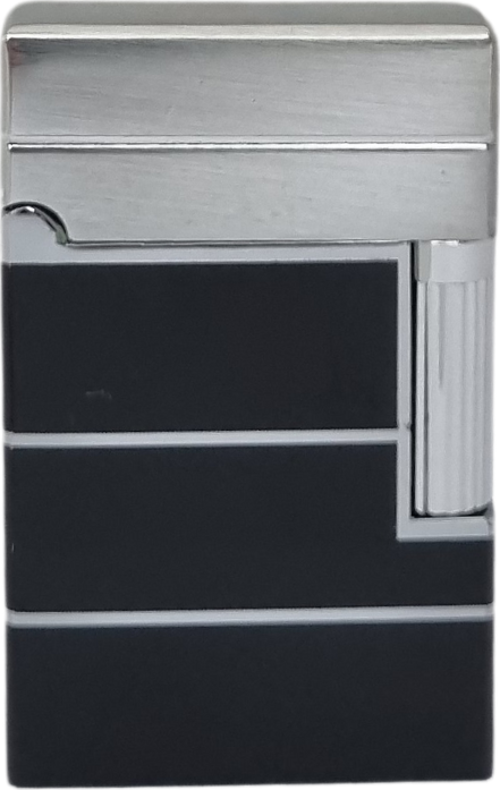 Soft Flame Siyah-Gümüş Çizgili Çakmak