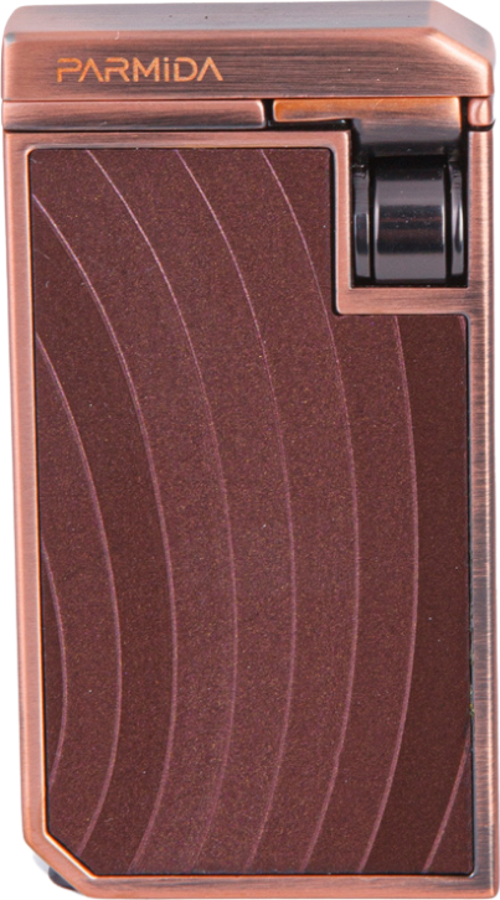 Çift Torch Pürmüz Bronz-Ahşap Desenli Metal Puro Çakmağı