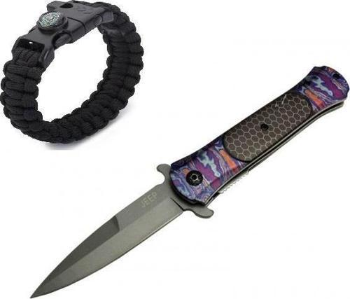 İsme Özel Jeep Çakı Mor DA-145 mor 20 CM