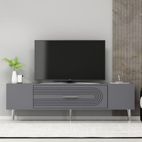 Dekol3Dd Tv Sehpasi Antrasi̇T-Gümüş