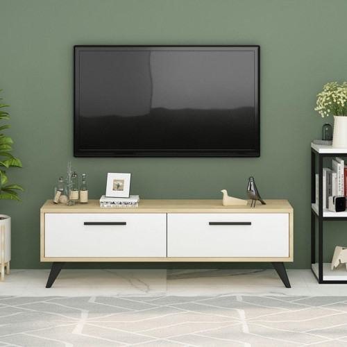 Active Iki Kapaklı Tv Ünitesi Safirmeşe-Beyaz 120 Cm