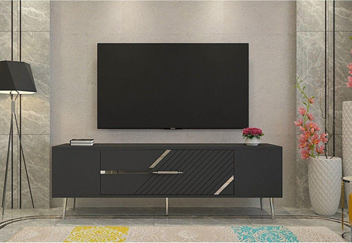 Dekolp5Dd Tv Sehpasi Antrast-Gümüş