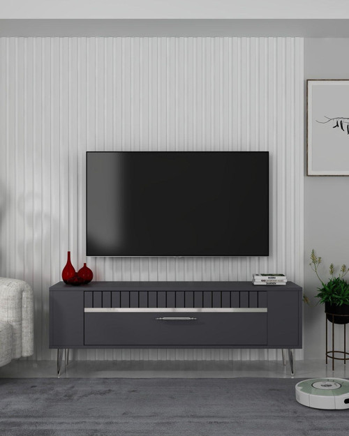 Retrolp1Dd Tv Sehpasi Antrasi̇T-Gümüş