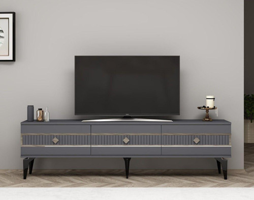 Novva 180 Cm Tv Sehpasi (Alt Modül) Antrasi̇T-Gümüş