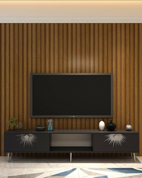 Nidadd Tv Sehpası Antrasit Gümüş