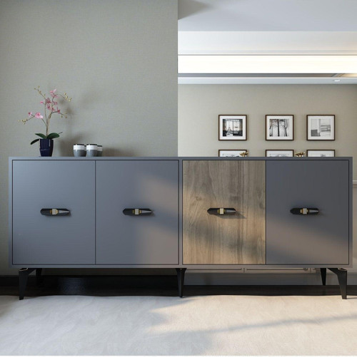 Cherrydh 180 Cm Konsol(Kx180) Antrasi̇T Cevi̇Z
