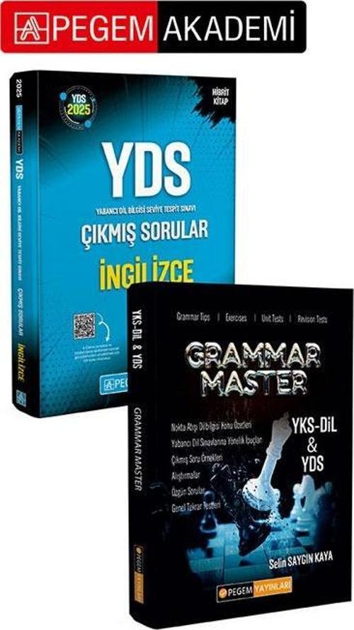 PEGEM AKADEMİ 2025 YDS İngilizce Çıkmış Sorular + Grammar Master YKS - DİL&YDS Seti (2.Kitap)