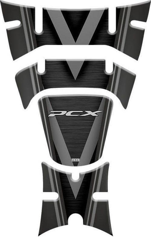 Tank Pad 4 Parça 002 Siyah Gri Honda Pcx 125 2018-2020