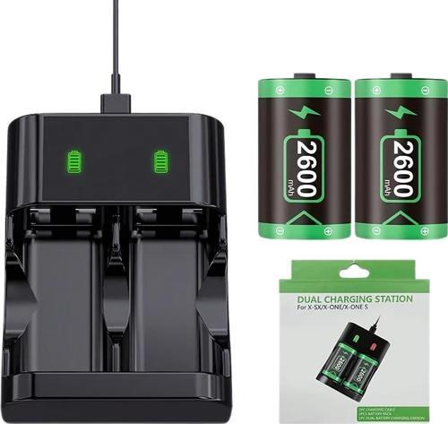 XBOX Series S ve X / X-ONE ve S Controller Dual Charging Station, Çoklu 2600 mAh 2 Adet Bataryalı Şarj Kiti X