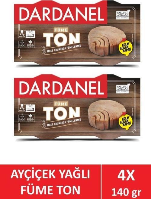 Ayçiçek yağlı füme ton 4 X 140 gr