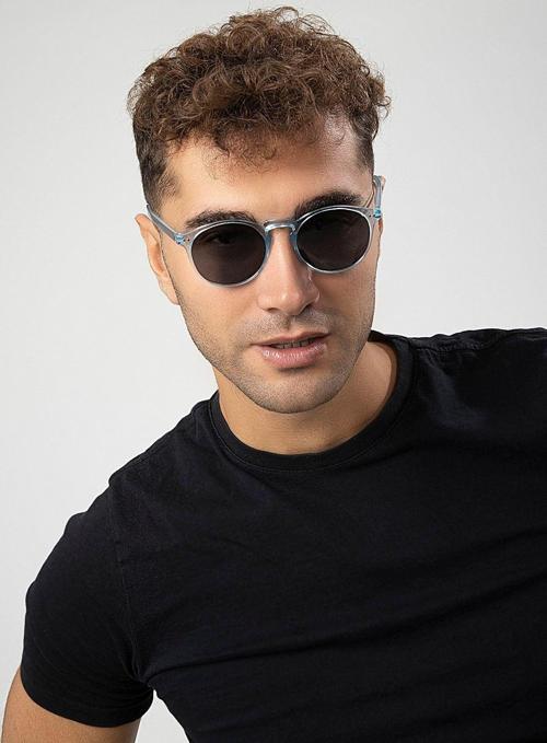 Retro Yuvarlak Anahtar Model Erkek Güneş Gözlüğü