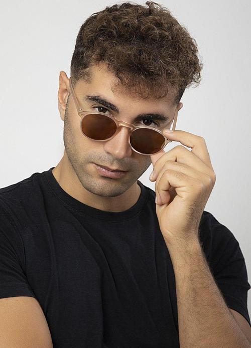 Retro Yuvarlak Anahtar Model Erkek Güneş Gözlüğü