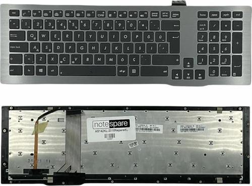 Asus G75VW-T1086V Uyumlu Laptop Kasalı Işıklı Klavye Siyah TR