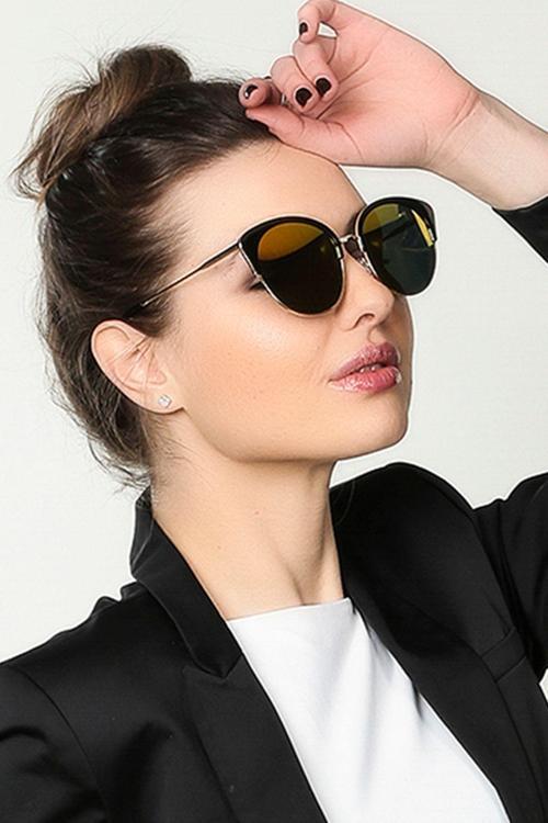 Aynalı Kedi Model Turuncu Kadın Güneş Gözlüğü