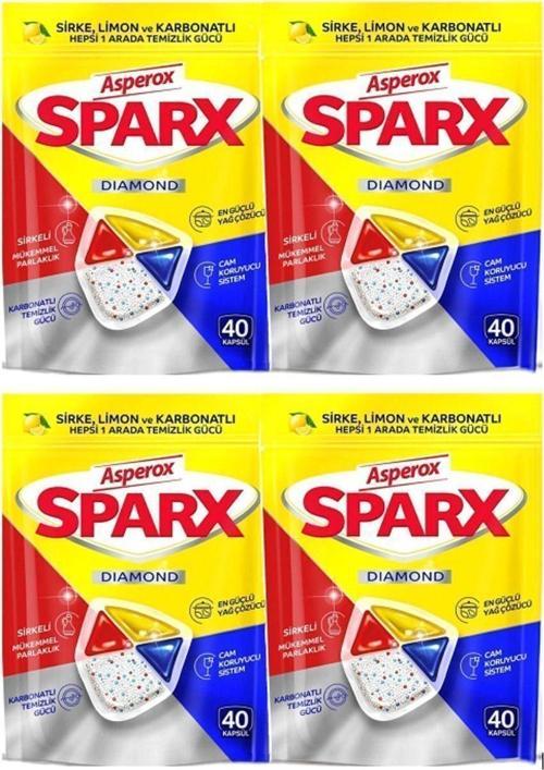 Sparx Diamond Bulaşık Makinesi Kapsülü 40'Lı X 4 Adet