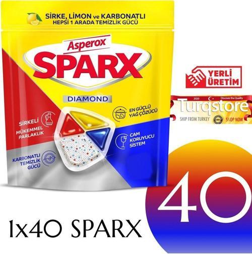 Sparx Sirke Limon Karbonat Bulaşık Kapsülü, 40'Lı Paket